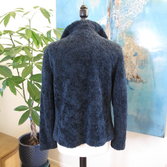 PENDLETON - Fuzzy Wool Blend Teal Sherpa Jacket - Picture 3 of 10